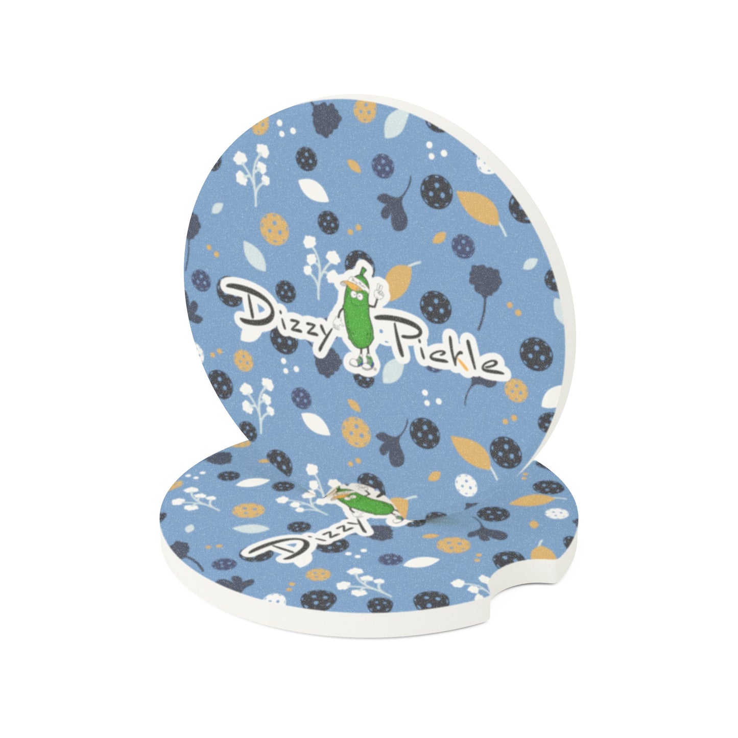 Dizzy Pickle Lesley Light Blue Soapstone Car Coaster