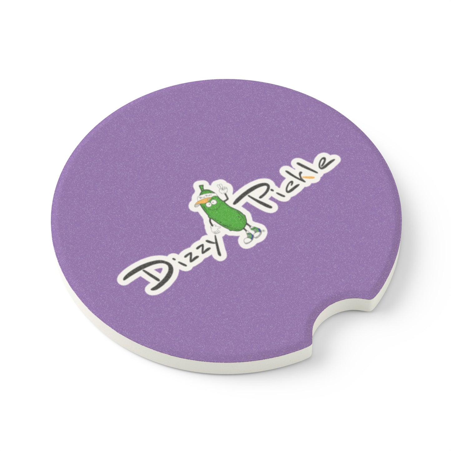 Dizzy Pickle DZY P Classic Light Purple Soapstone Car Coaster