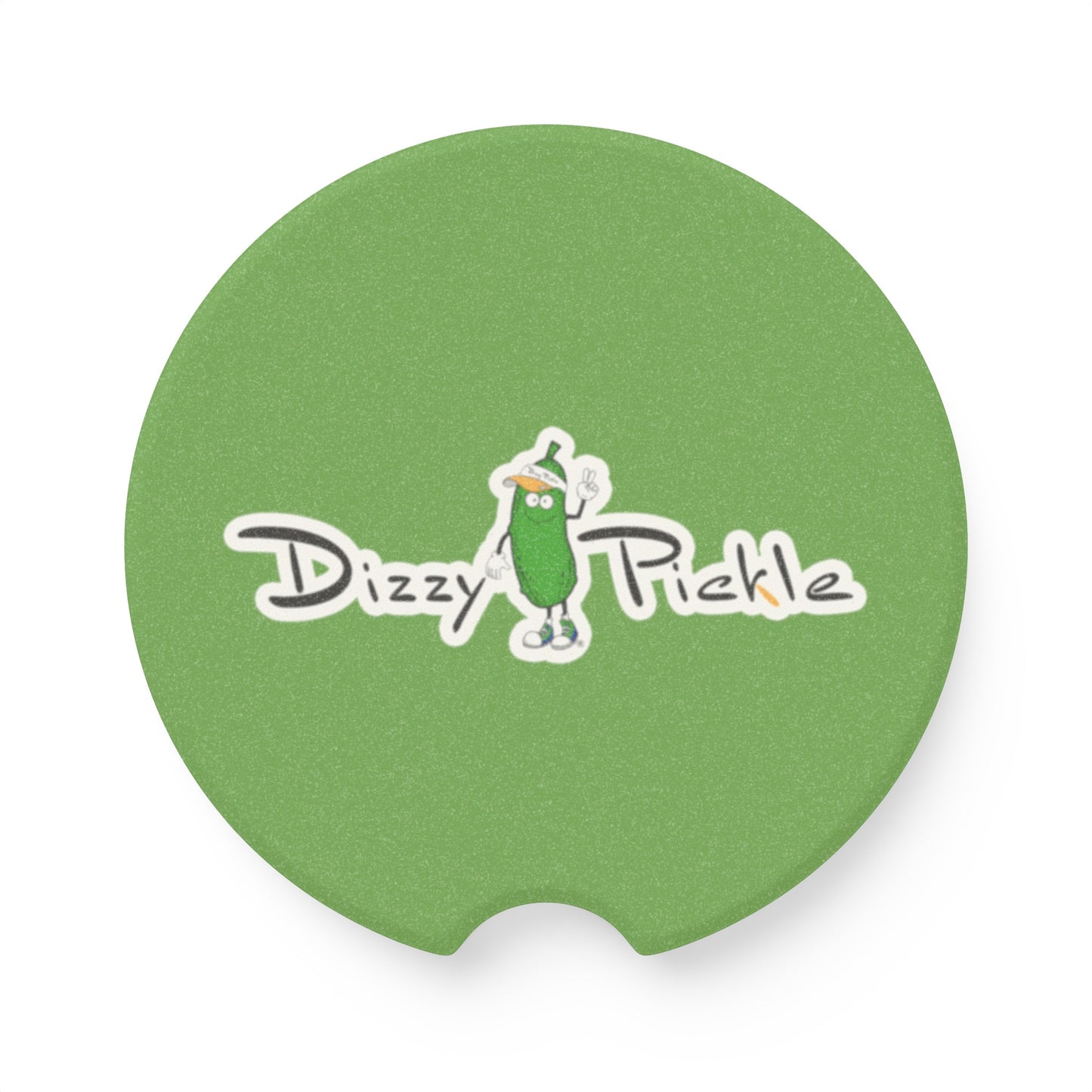 Dizzy Pickle DZY P Classic Green Soapstone Car Coaster