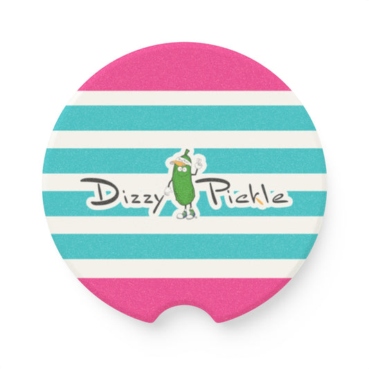 Dizzy Pickle I Love Pickleball Soapstone Car Coaster