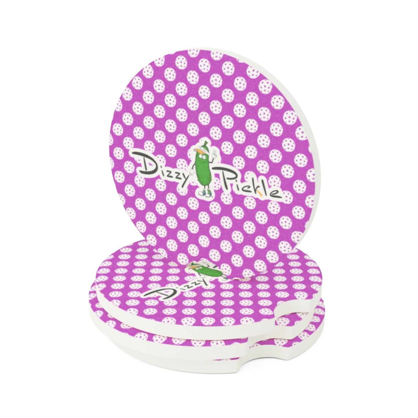 Dizzy Pickle GrayC Balls Soapstone Car Coaster