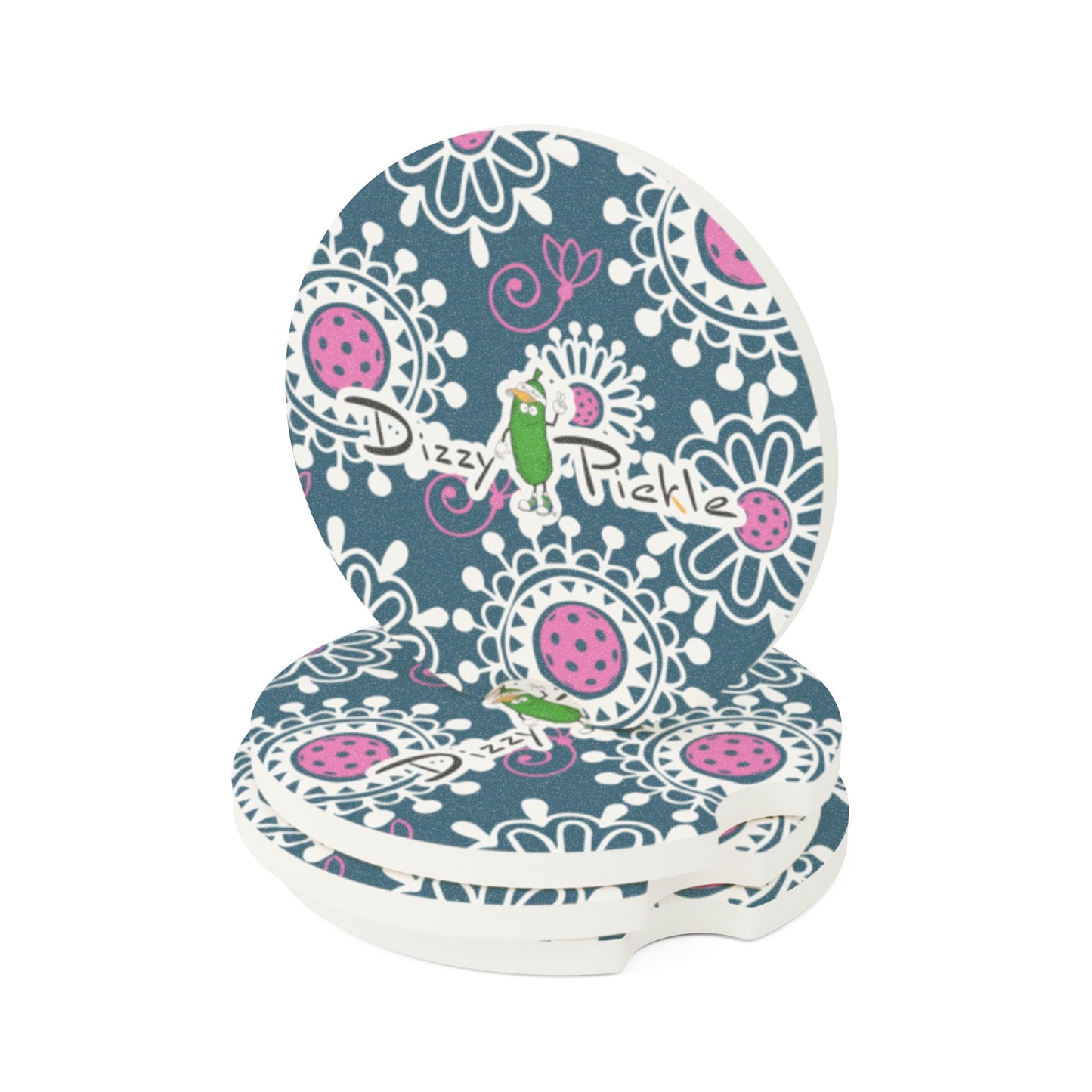 Dizzy Pickle Coming Up Daisies TP Soapstone Car Coaster