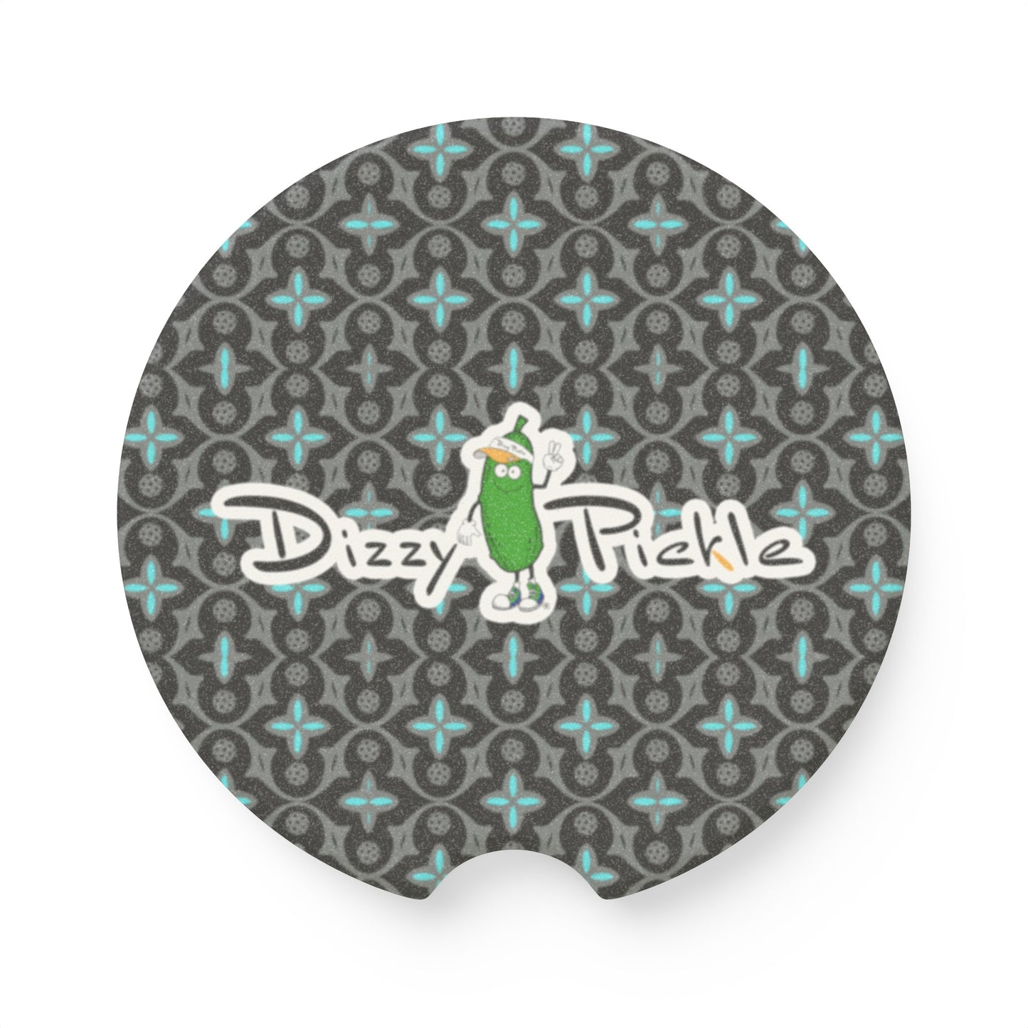 Dizzy Pickle Shelby Black Soapstone Car Coaster