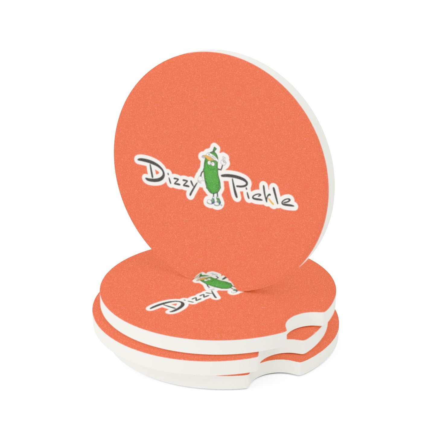 Dizzy Pickle DZY P Classic Orange Soapstone Car Coaster