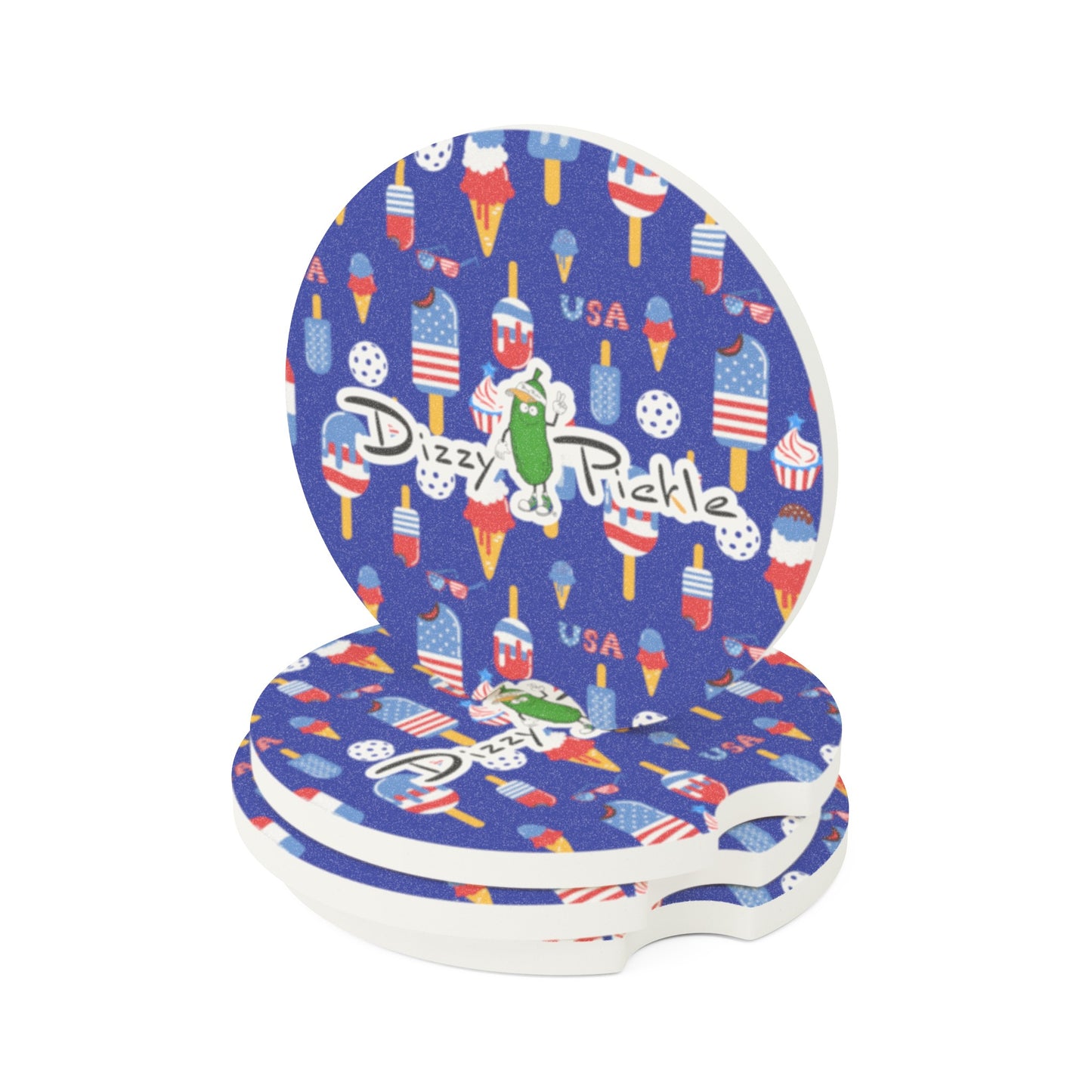 Dizzy Pickle Belle Soapstone Car Coaster