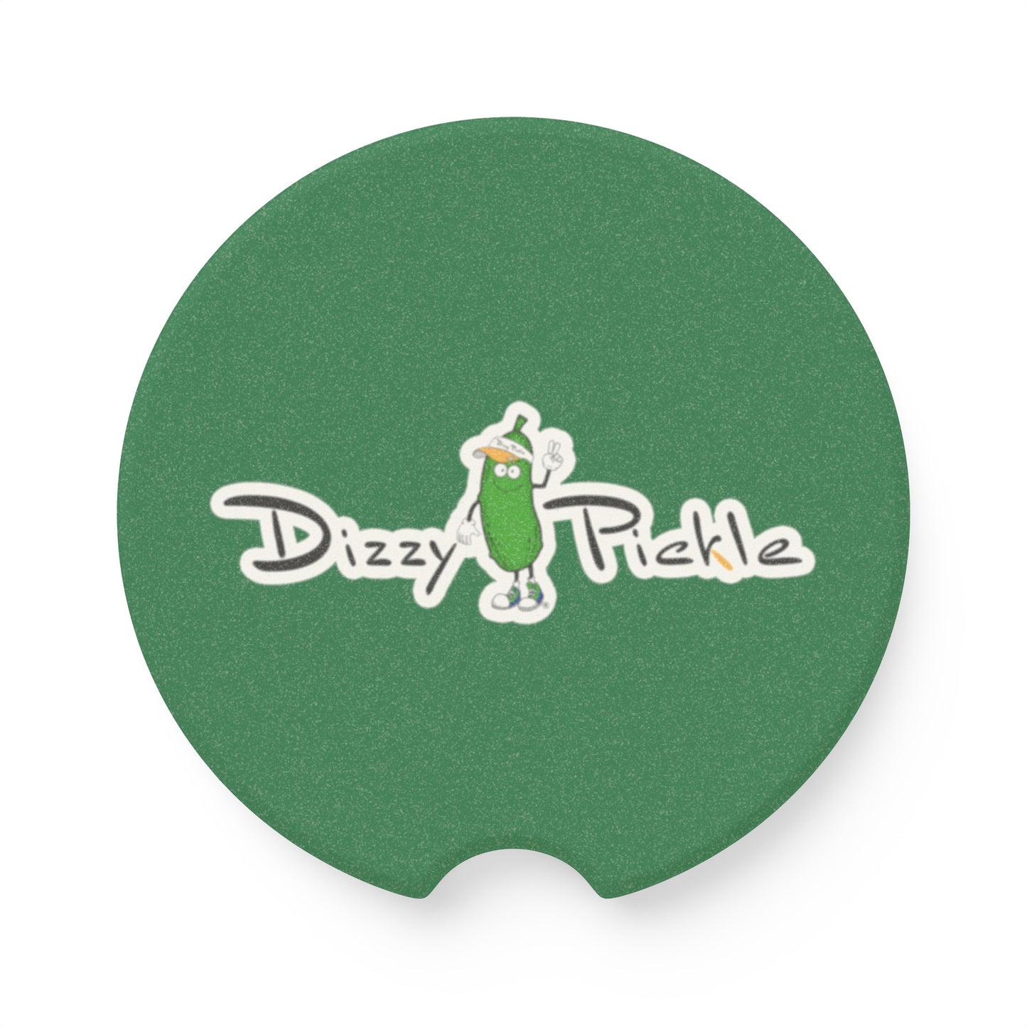 Dizzy Pickle DZY P Classic Pickle Green Soapstone Car Coaster