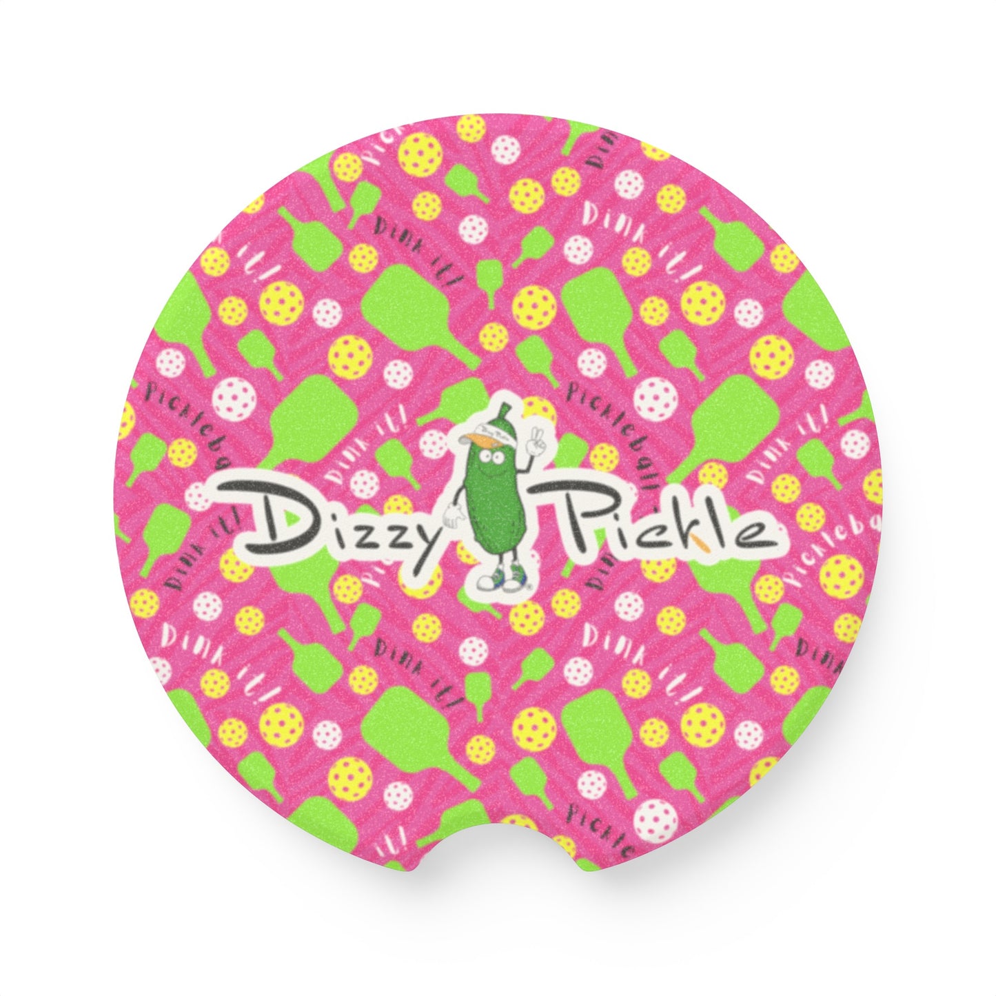 Dizzy Pickle Dinking Diva PG Soapstone Car Coaster