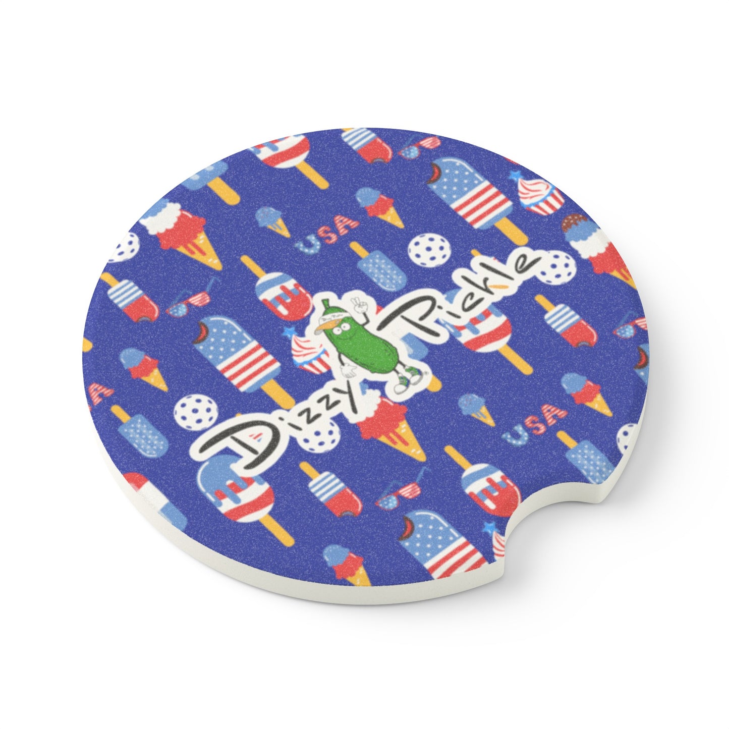 Dizzy Pickle Belle Soapstone Car Coaster