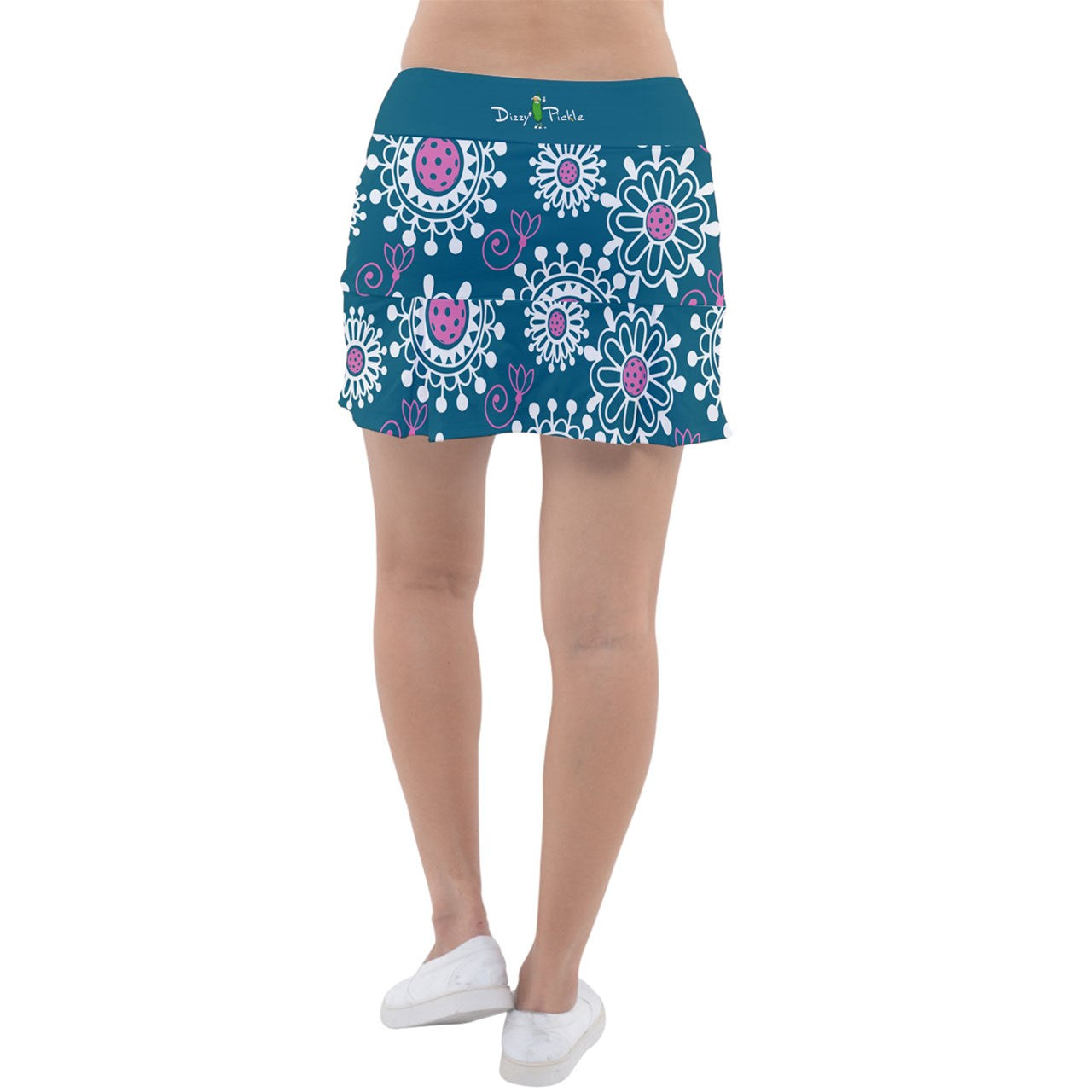 MEDIUM Dizzy Pickle Coming Up Daisies TP Main Classic Women's 15" Pickleball Pleated Skorts with Inner Shorts & Pockets