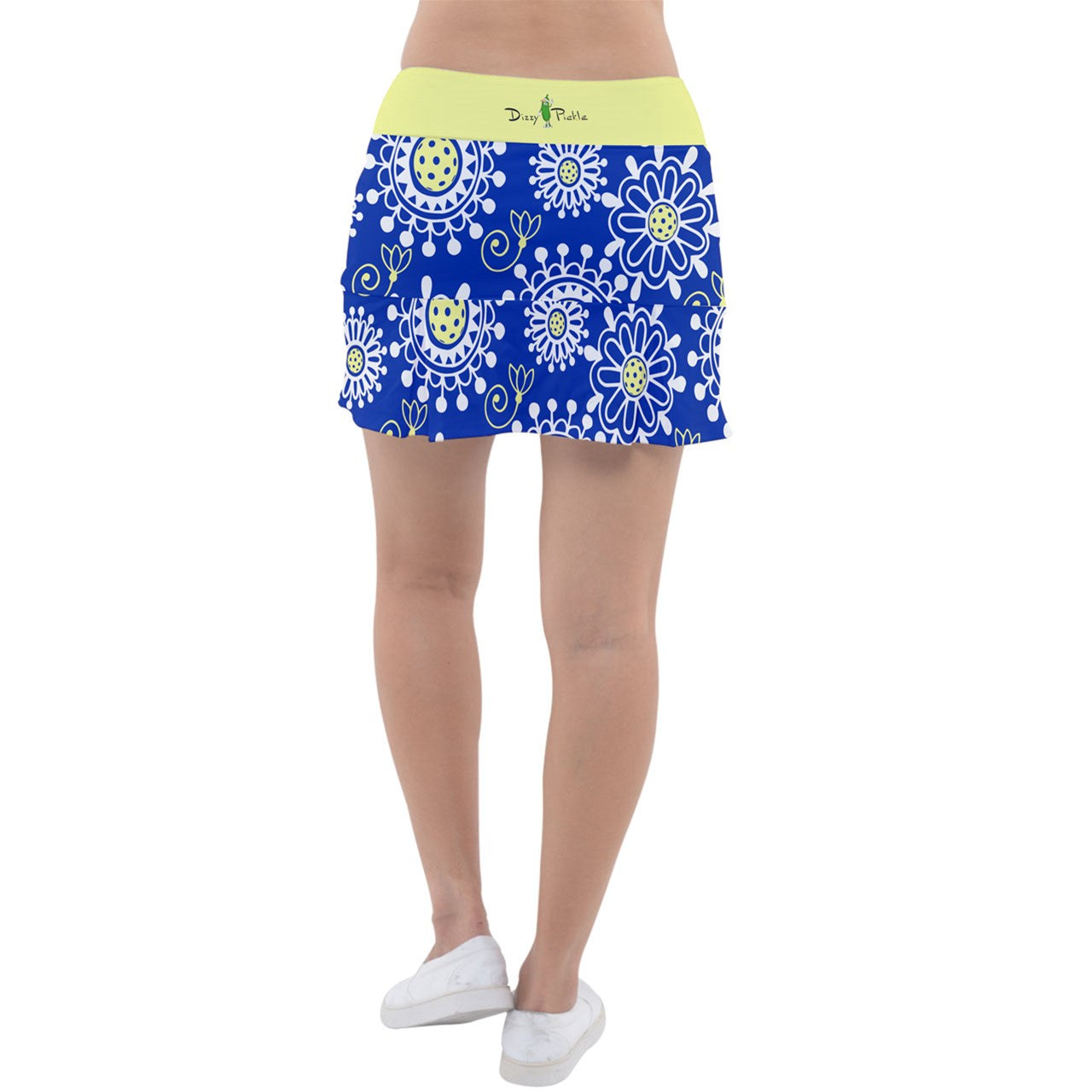 SMALL Dizzy Pickle Coming Up Daisies BY Main Classic Women's Pickleball Pleated Skorts with Inner Shorts & Pockets