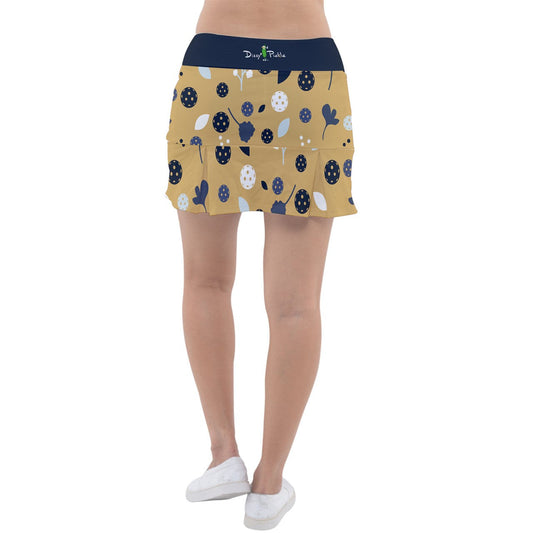 SMALL Dizzy Pickle Lesley Women's Pickleball Classic Skort Inner Shorts Pockets Gold