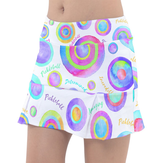 LARGE Dizzy Pickle Emily Empowered Classic Women's 15" Pickleball Pleated Skorts with Inner Shorts & Pockets