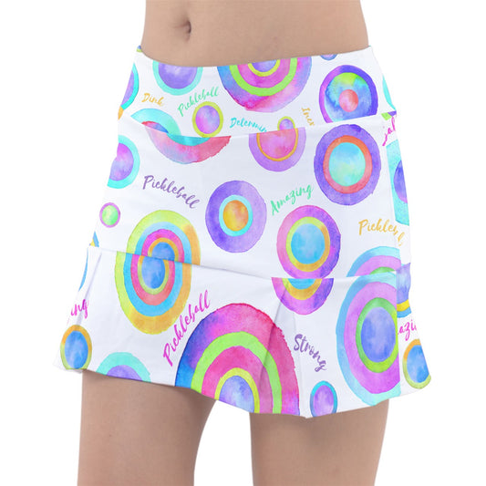 Dizzy Pickle Emily Empowered Women's Classic 15" Pickleball Skorts with Inner Shorts and Pockets