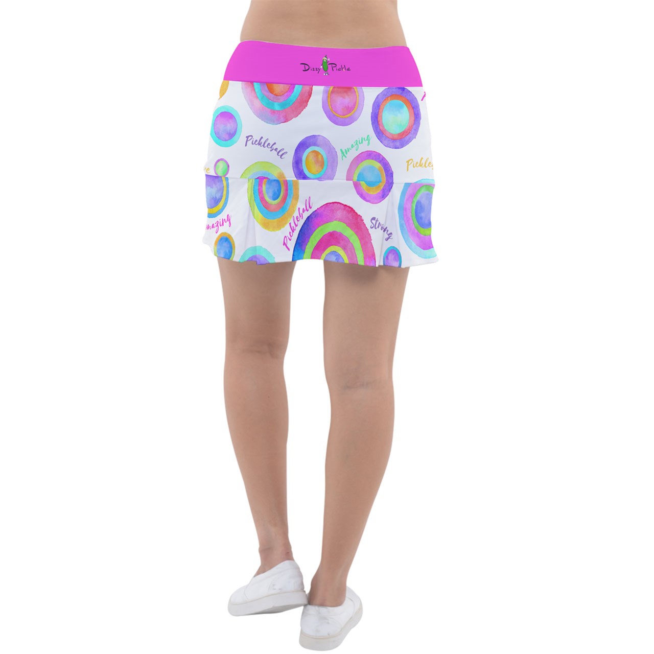 Dizzy Pickle Emily Empowered Women's Classic 15" Pickleball Skorts with Inner Shorts and Pockets