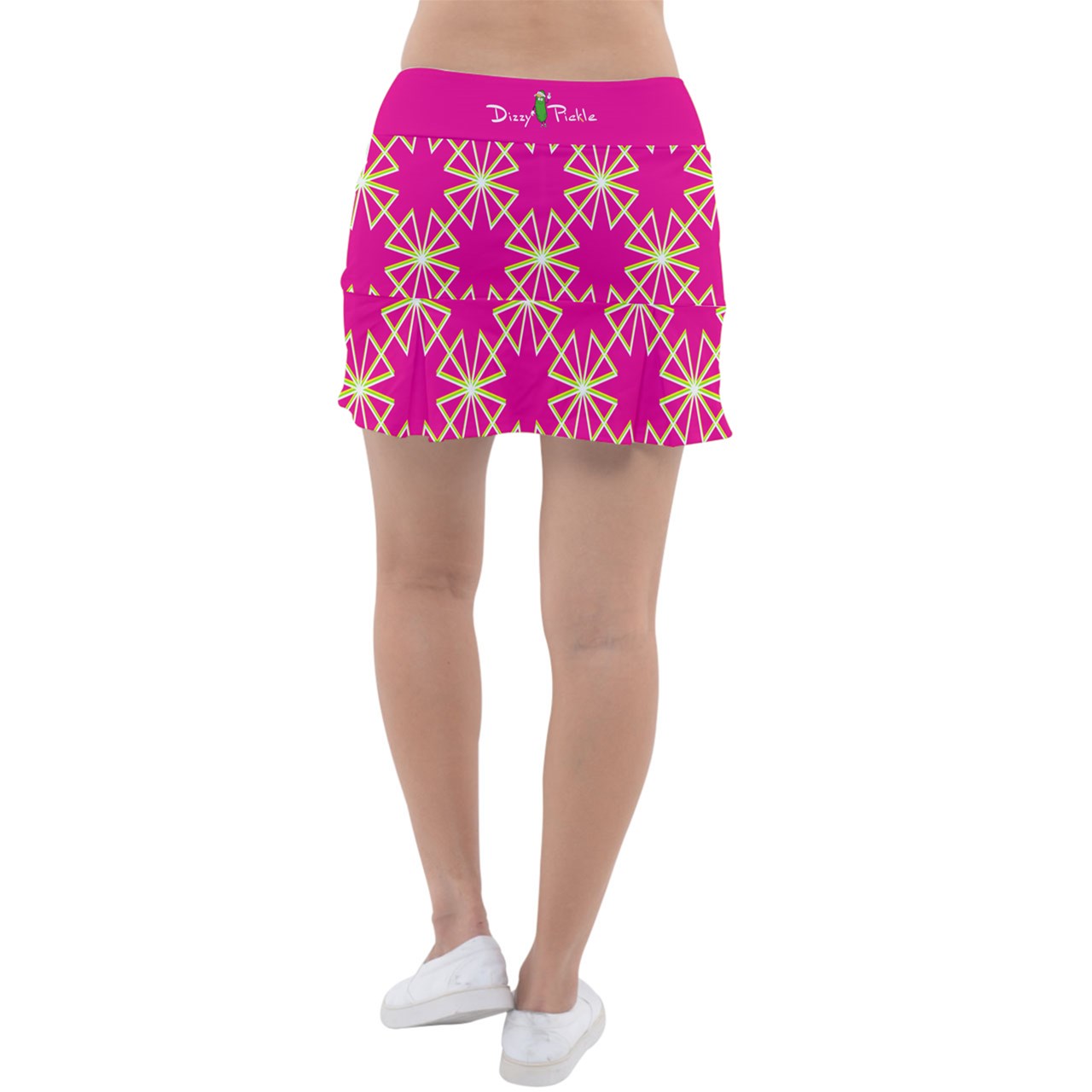 MEDIUM Dizzy Pickle Dinking Diva PG Stars Classic Women's 15" Pickleball Pleated Skorts with Inner Shorts & Pockets