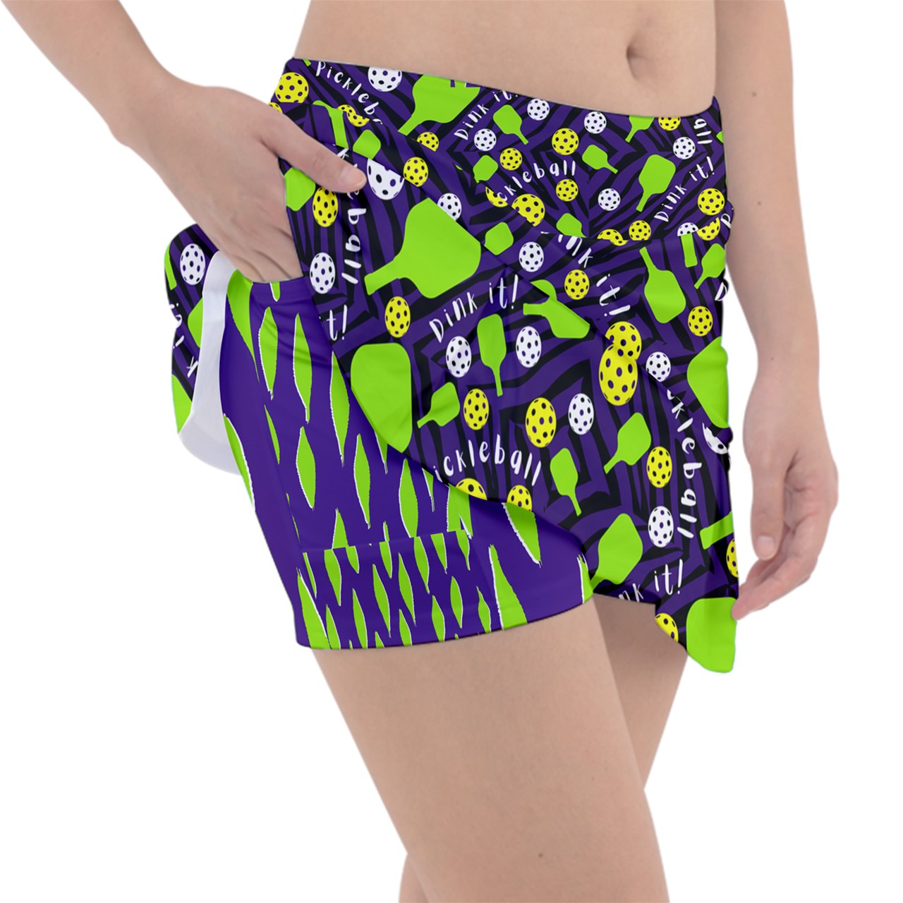 Dizzy Pickle Dinking Diva BG Mini Women's Classic 15" Pickleball Skorts with Inner Shorts and Pockets