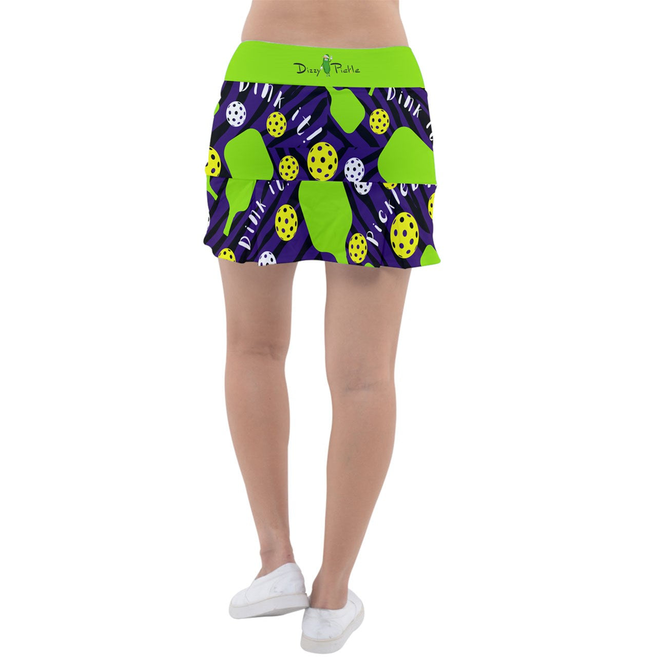 Dizzy Pickle Dinking Diva BG Large Women's Classic 15" Pickleball Skorts with Inner Shorts and Pockets