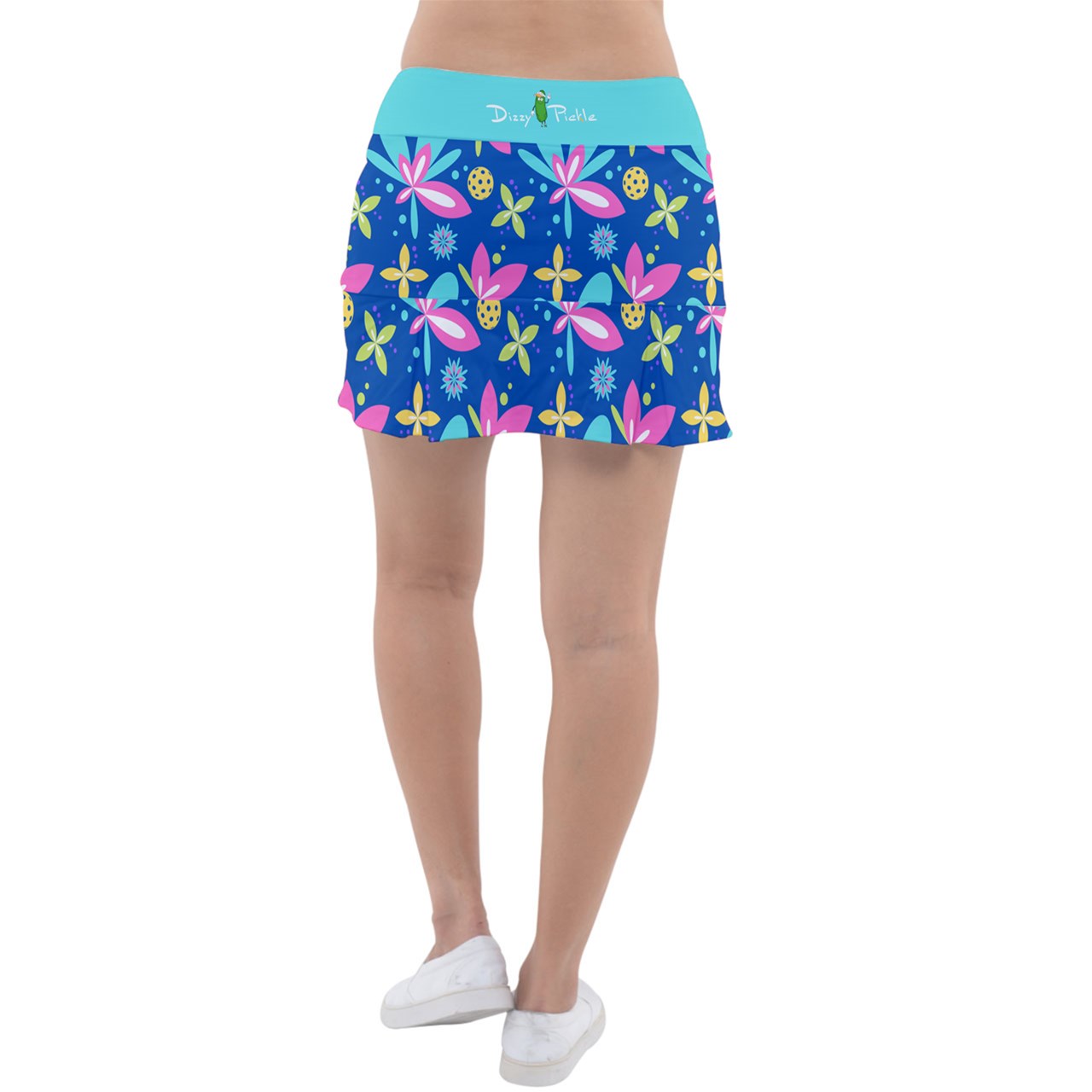 Dizzy Pickle Donna Blue Main Women's Classic 15" Pickleball Skorts with Inner Shorts and Pockets