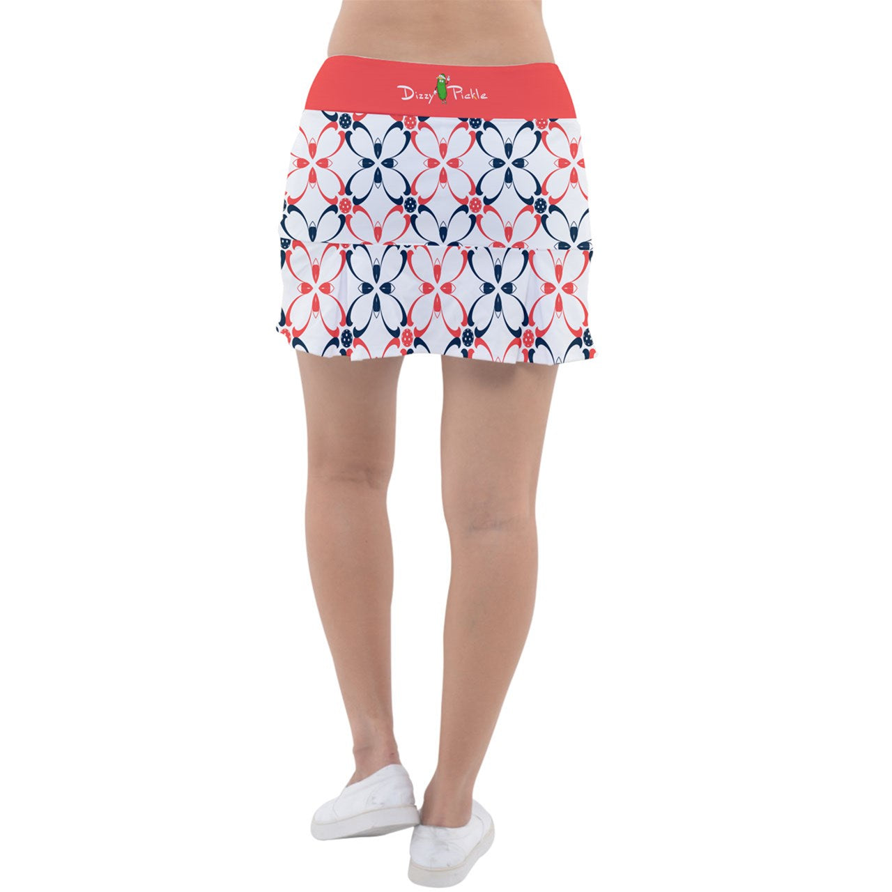Dizzy Pickle Van Petals Classic Women's Pickleball Pleated Skort with Inner Shorts and Pockets White