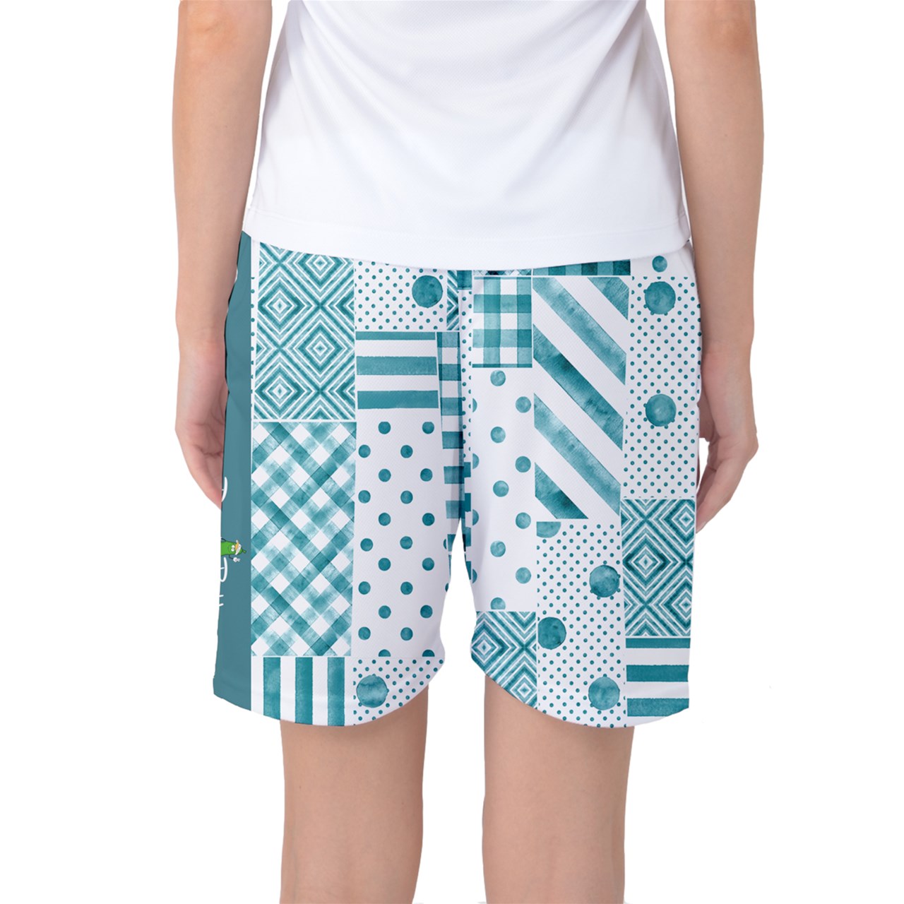 Heidi - TW - Patches - Women's Long Pickleball Athletic Shorts by Dizzy Pickle