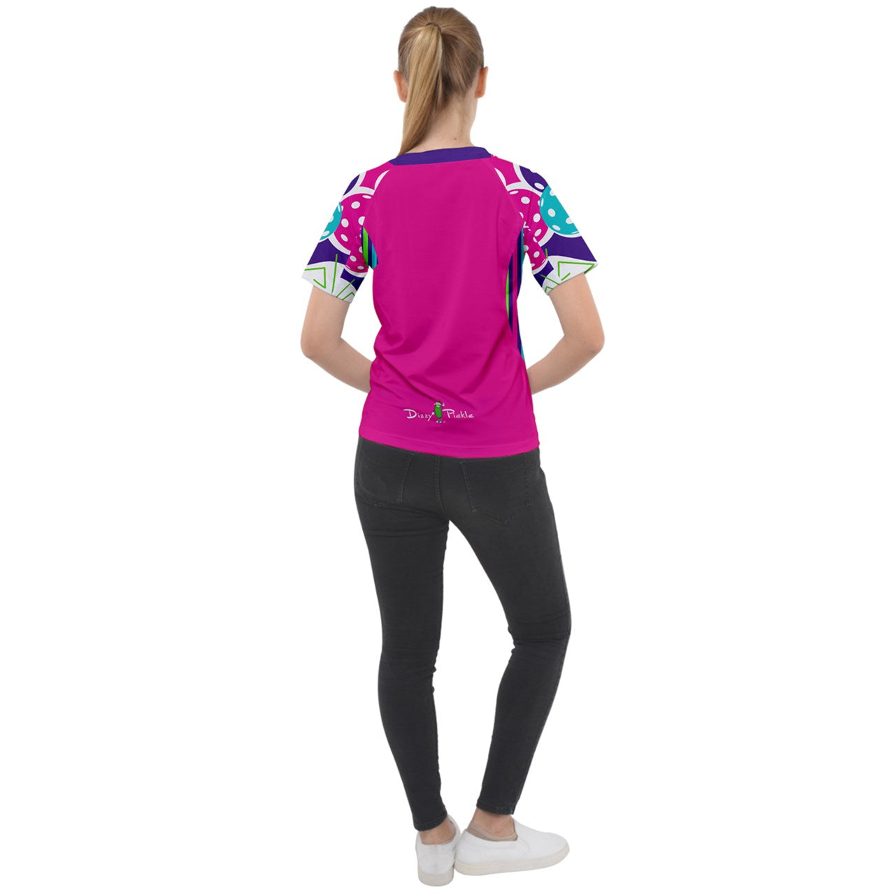 Dizzy Pickle Diana Fuchsia Women's Pickleball Sports Raglan Tee