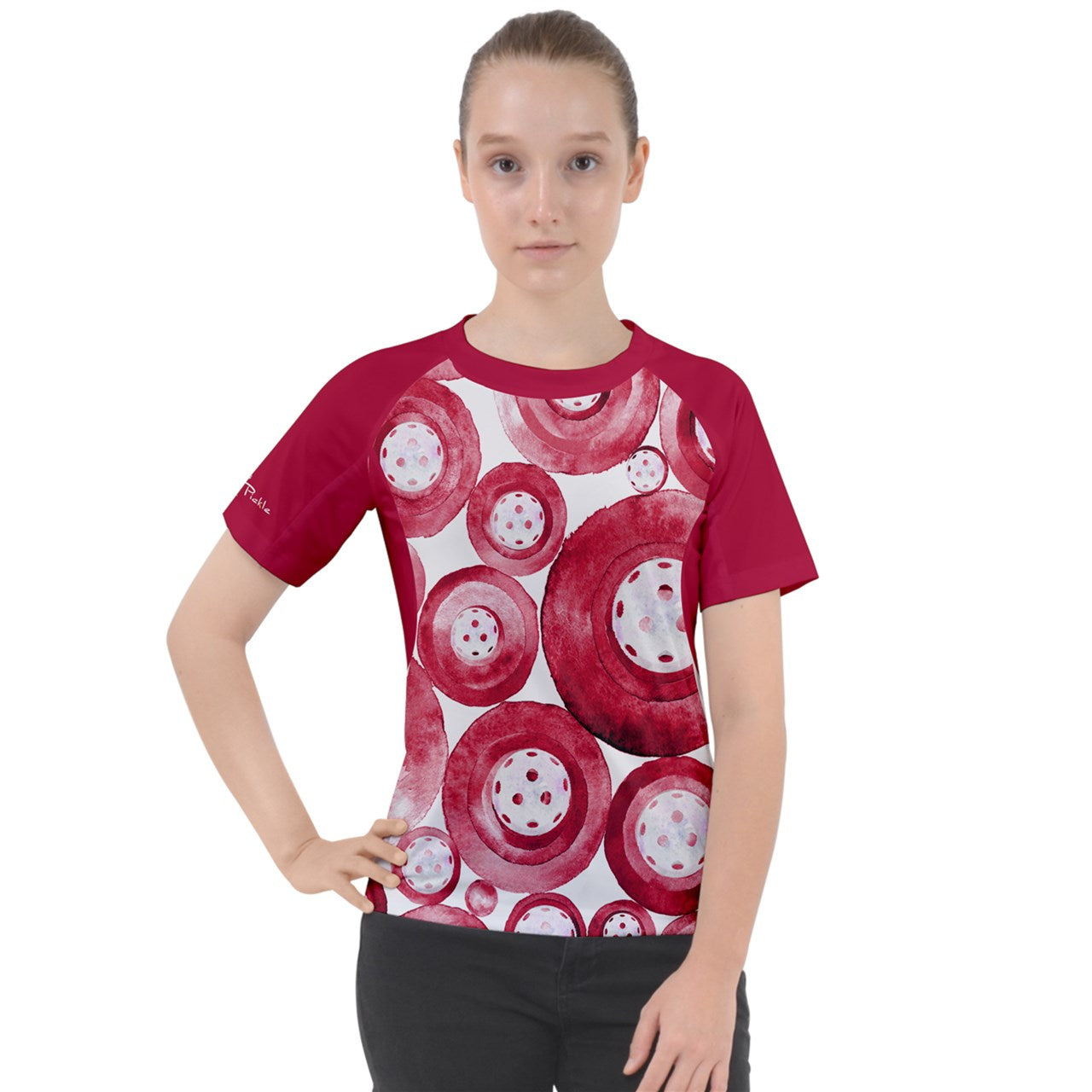 Heidi - RW - Women's Pickleball Sport Raglan T-shirt by Dizzy Pickle