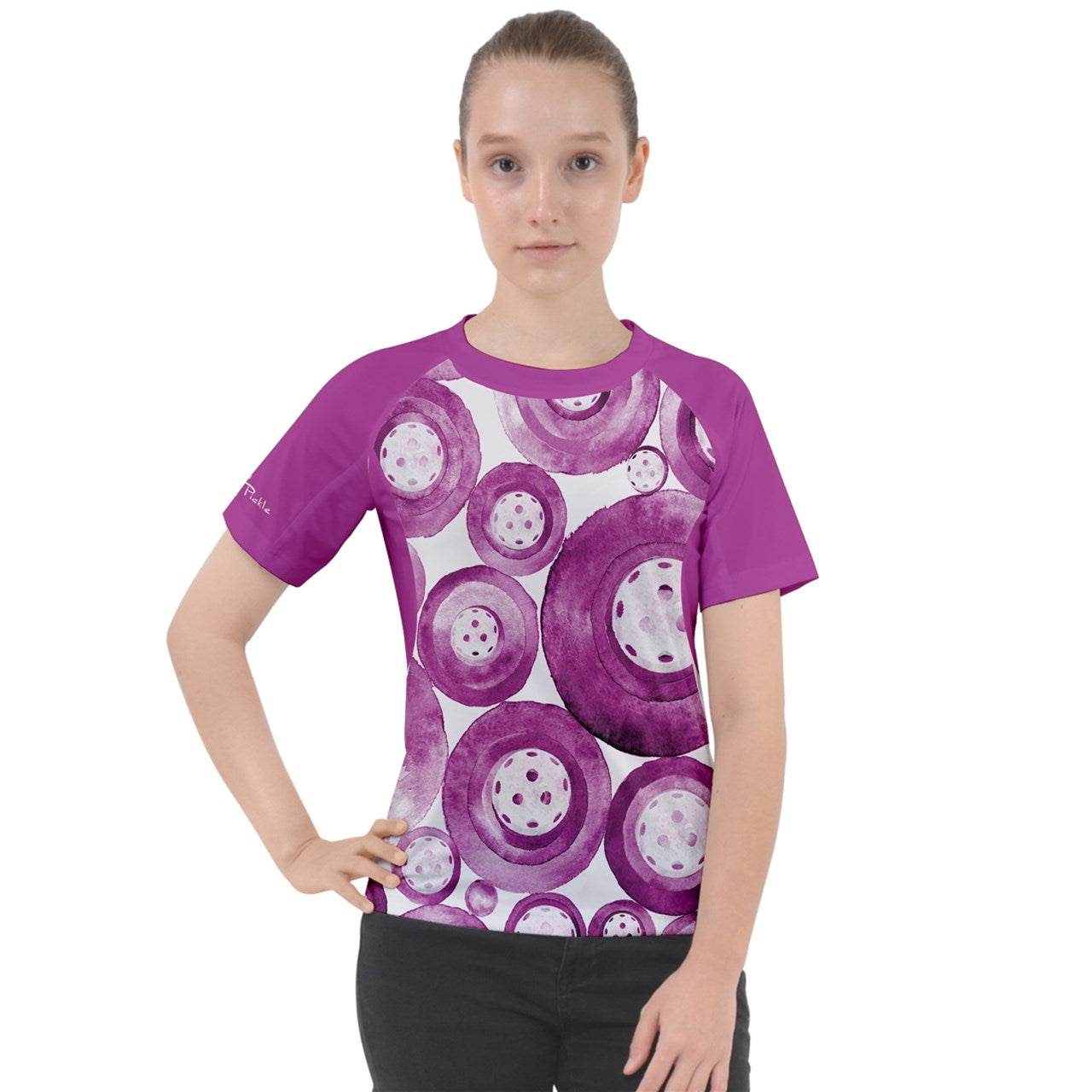 Heidi - MW - Women's Pickleball Sport Raglan T-shirt by Dizzy Pickle