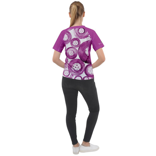 Heidi - MW - Women's Pickleball Sport Raglan T-shirt by Dizzy Pickle