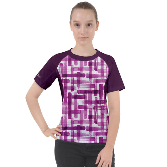 Heidi - MW - Weave - Women's Pickleball Sport Raglan T-shirt by Dizzy Pickle