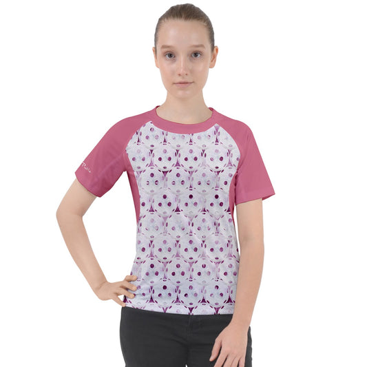 Heidi - RW - Balls - Women's Pickleball Sport Raglan T-shirt by Dizzy Pickle