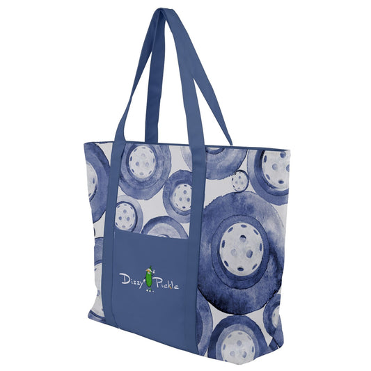 Dizzy Pickle Heidi BW Women's Pickleball Zip-Up Canvas Bag Blue White