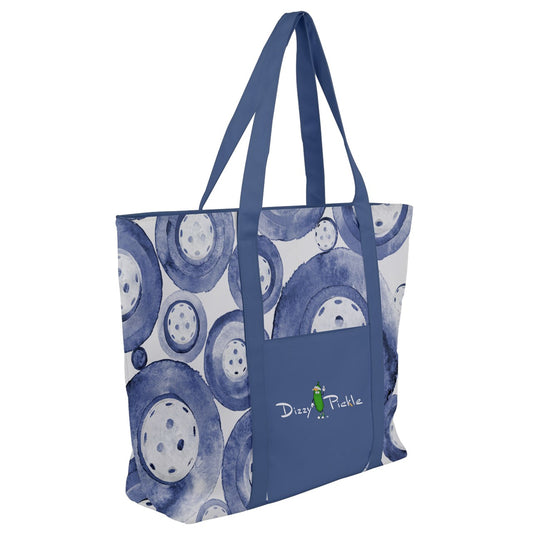 Dizzy Pickle Heidi BW Women's Pickleball Zip-Up Canvas Bag Blue White