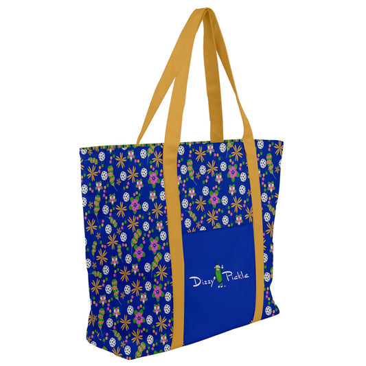 Dizzy Pickle Rita BY Women's Pickleball Zip-Up Canvas Bag Blue Yellow