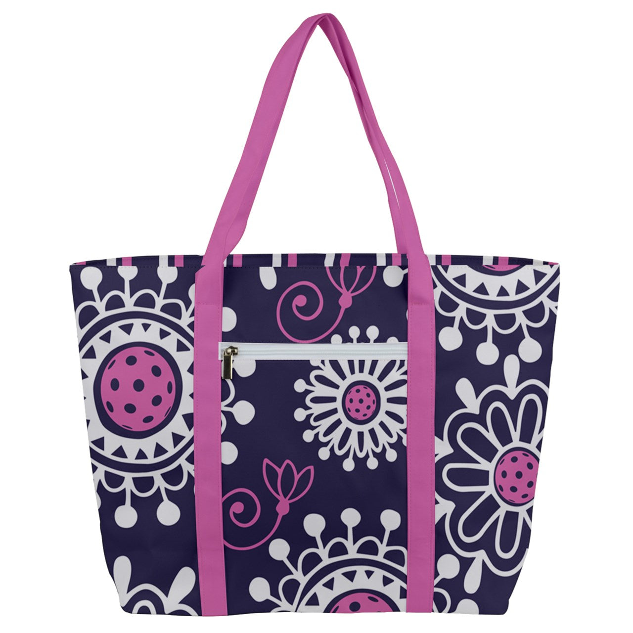 Dizzy Pickle Coming Up Daisies PP Women's Pickleball Zip-Up Canvas Bag Plum Pink