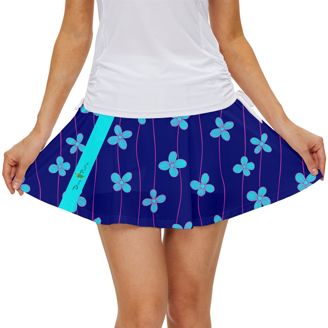 Dizzy Pickle Lesia BBP Blossom Women's Pickleball 15" Court Skorts with Inner Shorts