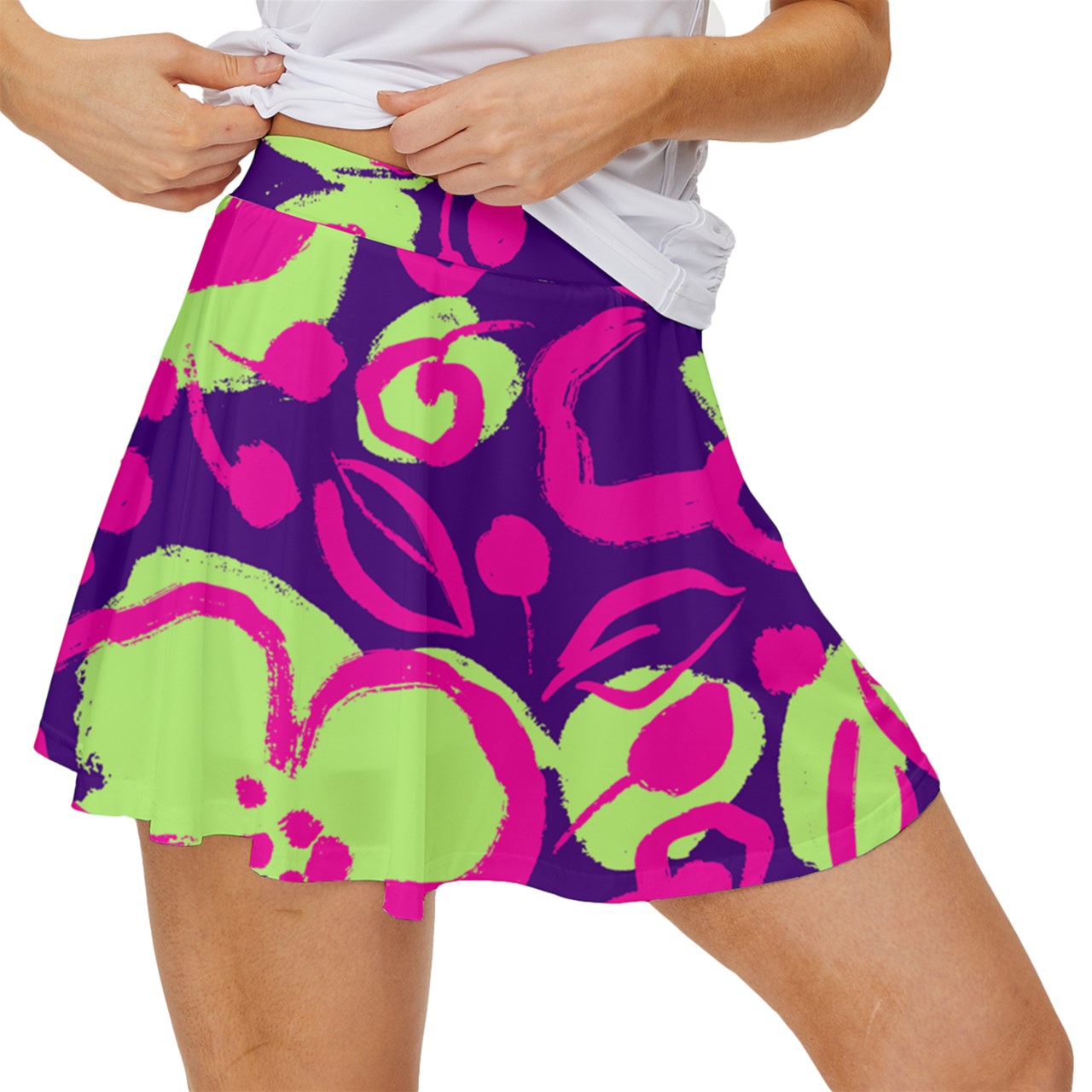 Dizzy Pickle Lesia PPG Blooms Women's Pickleball 15" Court Skorts with Inner Shorts