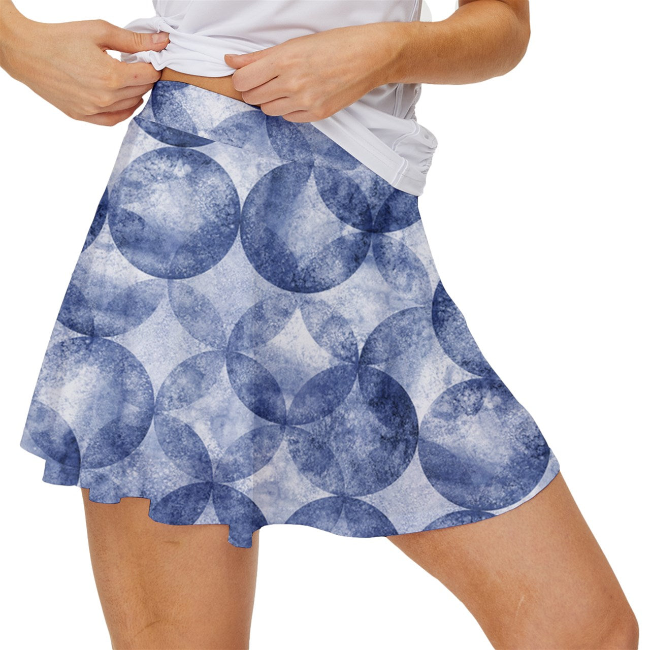 Dizzy Pickle Heidi Bubbles BW Women's Pickleball 15" Court Skorts with Inner Shorts