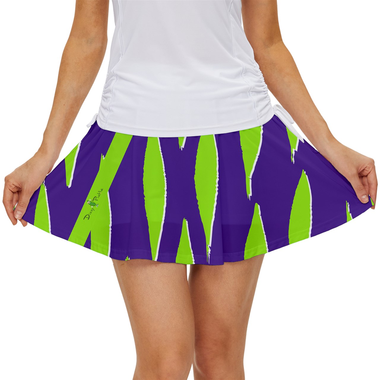 Dizzy Pickle Dinking Diva BG Drips Women's Pickleball 15" Court Skorts with Inner Shorts