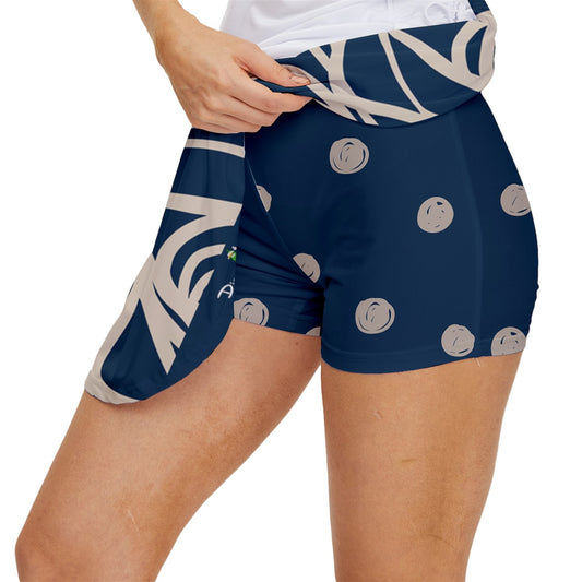 Dizzy Pickle Esther Blue Women's Pickleball 15" Court Skorts with Inner Shorts