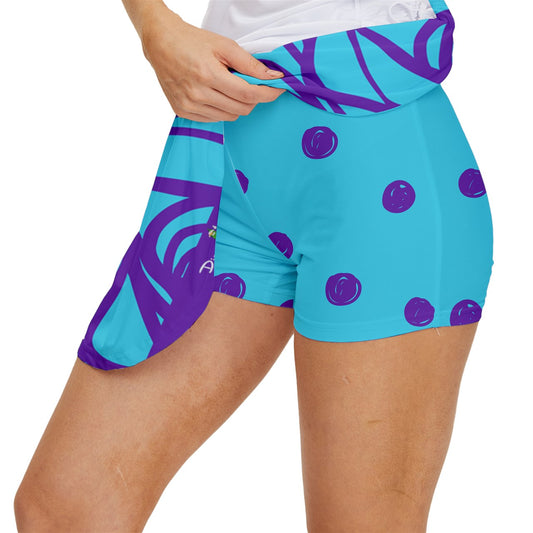 Dizzy Pickle Esther Teal Women's Pickleball 15" Court Skorts with Inner Shorts