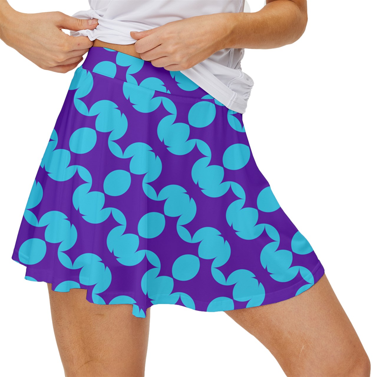 Dizzy Pickle Esther Stars Teal Women's Pickleball 15" Court Skorts with Inner Shorts