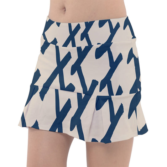 Dizzy Pickle Esther Weave Blue Women's Classic Pickleball Skort with Inner Shorts with Pockets