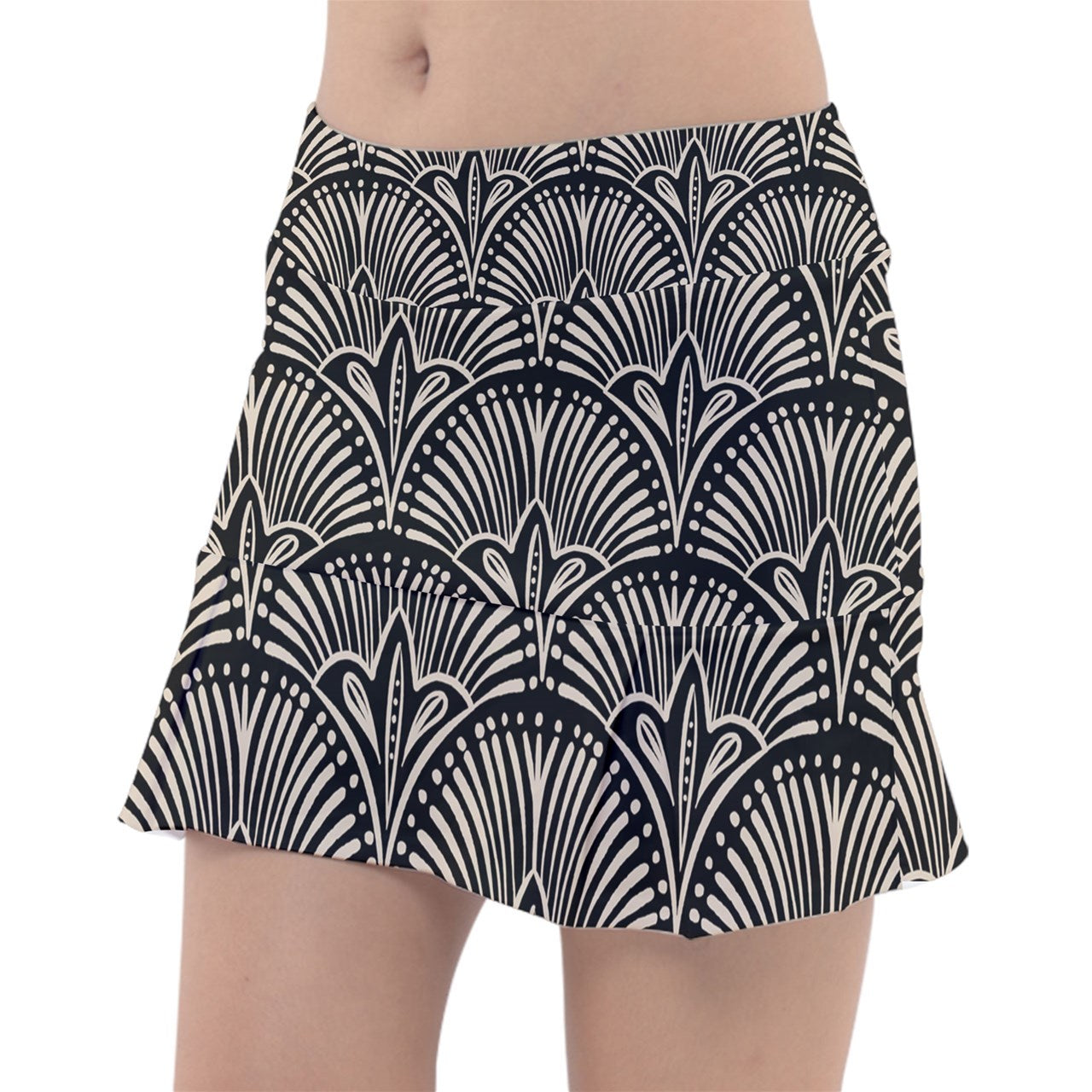 Dizzy Pickle Esther Black Fans Women's Classic Pickleball Skort with Inner Shorts with Pockets