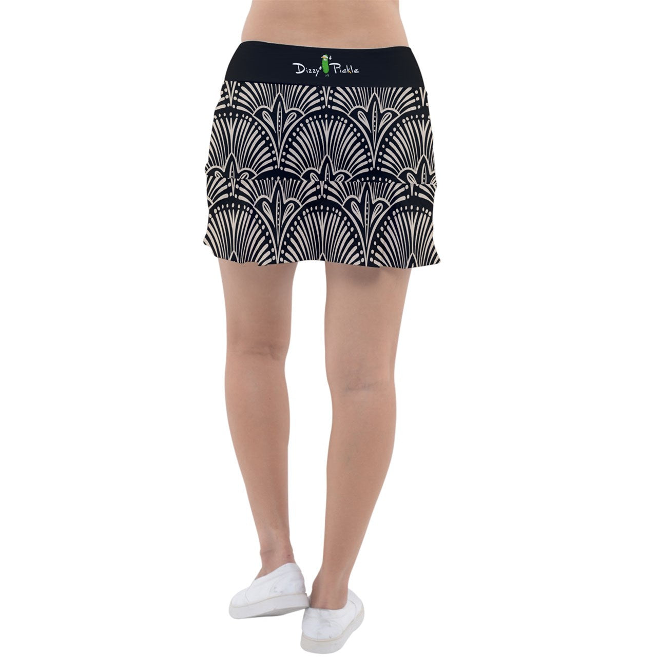 Dizzy Pickle Esther Black Fans Women's Classic Pickleball Skort with Inner Shorts with Pockets