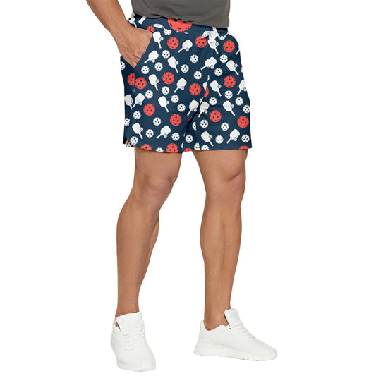 Dizzy Pickle MV Balls Men's Pickleball Stretchable Shorts  Men's Runner Shorts