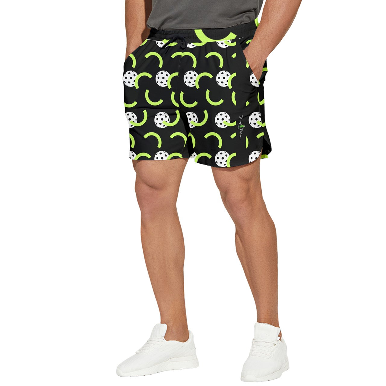 Dizzy Pickle Believe Black Men's Pickleball Stretchable Shorts