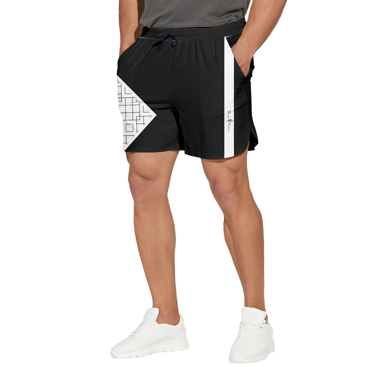 Dizzy Pickle ML Matrix BW Men's Pickleball Stretchable Shorts