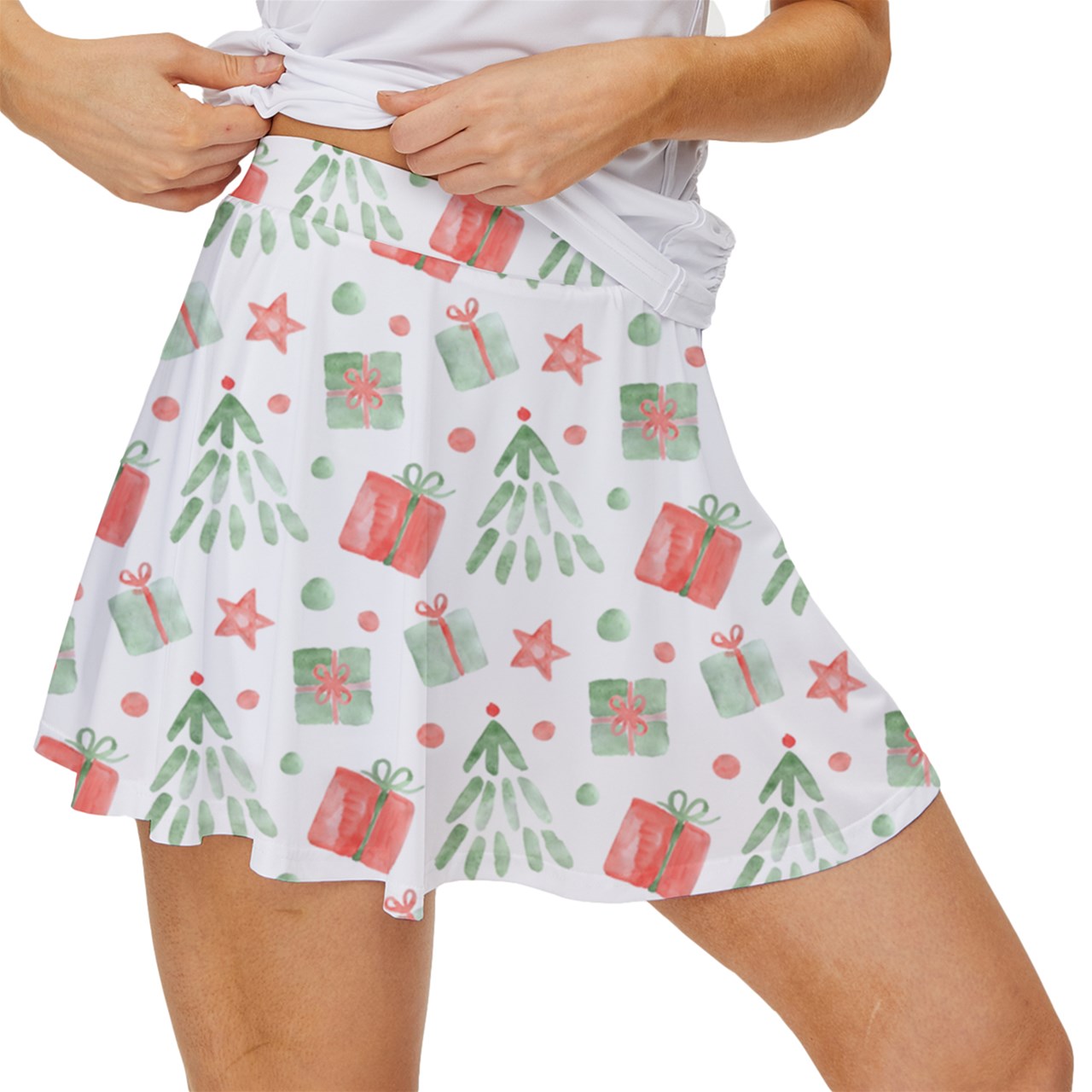 Dizzy Pickle Christmas Wonder Women's Pickleball 15" Court Skorts with Inner Shorts