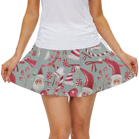 Dizzy Pickle Christmas All Things Santa Women's Pickleball 15" Court Skorts with Inner Shorts