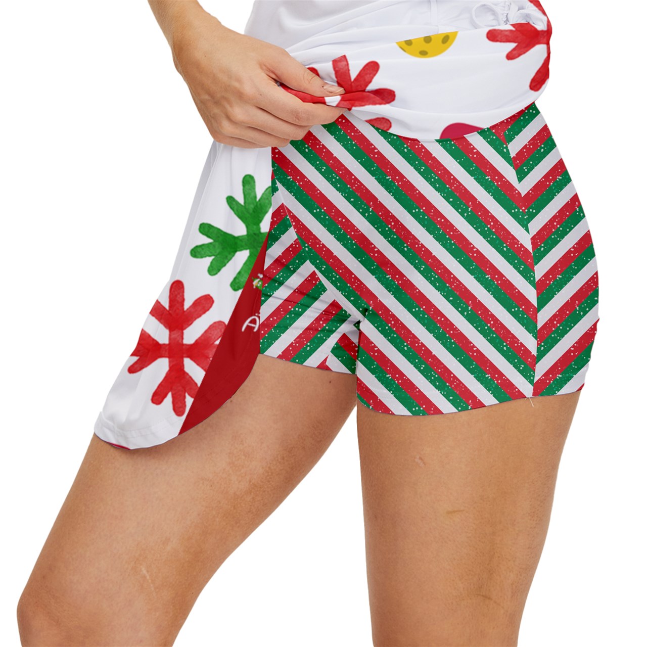 Dizzy Pickle Christmas Paddles Women's Pickleball 15" Court Skorts with Inner Shorts